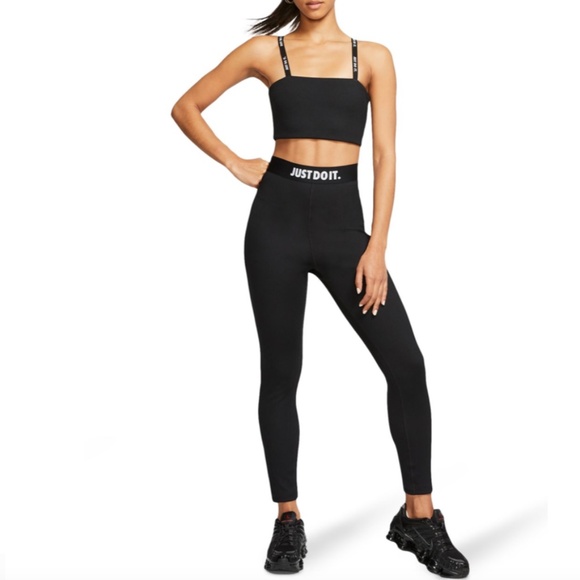 Nike JDI Cropped Rib Top Black - Picture 11 of 12